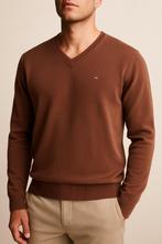 Tommy Hilfiger - Trui Pullover - Bruin - Heren Maat L, Ophalen of Verzenden, Zo goed als nieuw, Maat 52/54 (L), Bruin