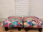 Retro vintage poef kruk bankje stoel hocker tafeltje, Ophalen, Minder dan 50 cm, Vierkant, Minder dan 50 cm