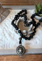 Mala Ketting Lavasteen Hanger, Met hanger, Verzenden, Zwart, Nieuw