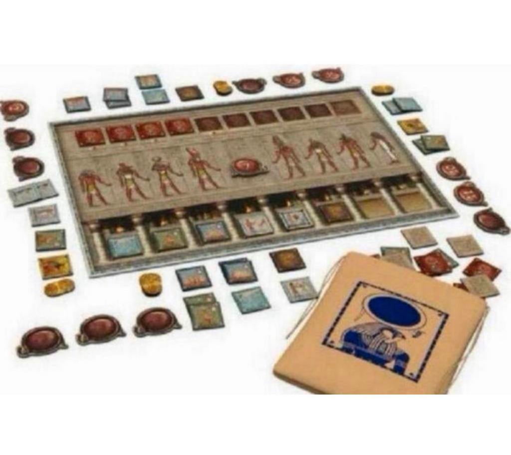 RA Game of Gods and Glory in Ancient Egypt + uitbreiding set, Hobby en Vrije tijd, Gezelschapsspellen | Bordspellen, Ophalen of Verzenden