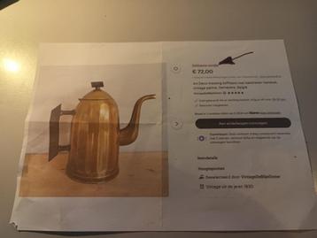 messing koffiepot art deco beschikbaar voor biedingen