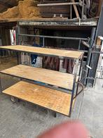 Verkoop wagen , stelling wagen, werkbank, zware wielen., Ophalen of Verzenden