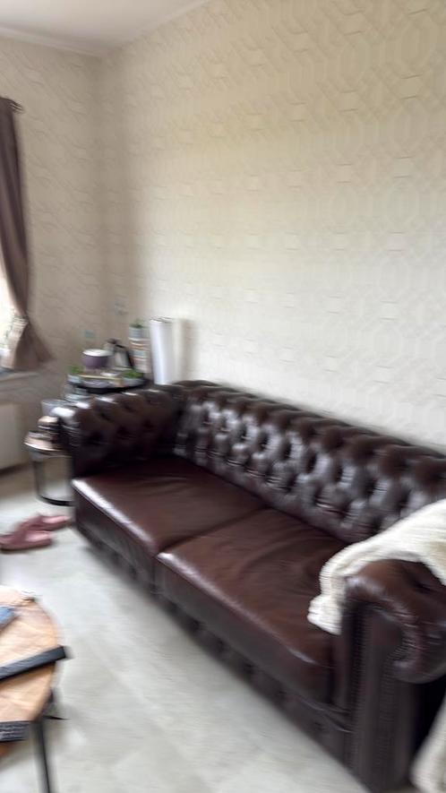 Chesterfield 2 persoons + 2 fauteuils, Huis en Inrichting, Banken | Sofa's en Chaises Longues, Zo goed als nieuw, Vierpersoons of meer