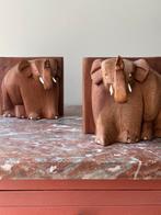 Vintage handgemaakte boekensteunen, olifant, Ophalen of Verzenden