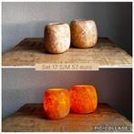 Alabaster waxinelichthouders set 17, Overige materialen, Wit, Nieuw, Ophalen of Verzenden