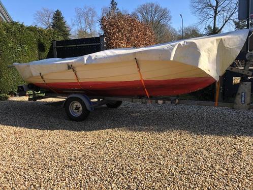 Zeilboot | Elektrisch | Kanteltrailer, Watersport en Boten, Open zeilboten, Gebruikt, Overige typen, 3 tot 6 meter, Polyester