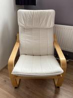 IKEA POÄNG stoel fauteuil creme, Huis en Inrichting, Fauteuils, Ophalen, Hout, Gebruikt, 75 tot 100 cm