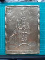 Latoen Koperen plaat Gouda Stadhuis., Antiek en Kunst, Ophalen of Verzenden, Koper