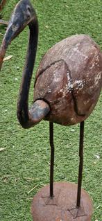 Prachtige unieke doorleefde ijzeren/houten vogel (brocante), Ophalen of Verzenden, Gebruikt