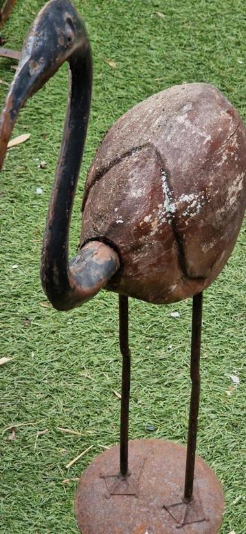 Prachtige unieke doorleefde ijzeren/houten vogel (brocante) beschikbaar voor biedingen