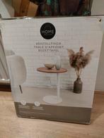 Bijzet tafel houte blad met witte poot, Ophalen, Zo goed als nieuw