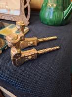 2 Oude gegalvaniseerde raamuitzetters goudglans als nieuw, Ophalen of Verzenden