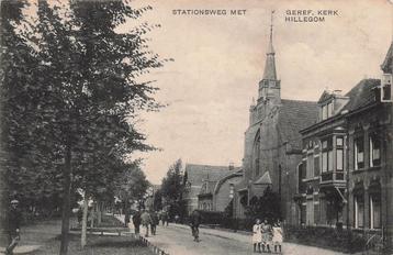 JM281 Hillegom ger Kerk Stationsweg ca 1910 beschikbaar voor biedingen
