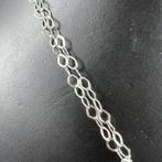 Zilveren ketting | AG 925 | 24,9g | bruine hanger | 396017, Met hanger, Gebruikt, Ophalen of Verzenden, Zilver