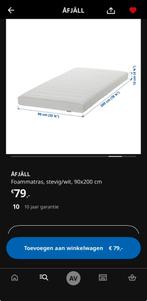 2x Ikea Afjåll foammatras 1 persoons, Ophalen, Zo goed als nieuw, Eenpersoons, 90 cm