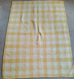 Vintage / antieke deken van 100% wol geel - 184 x 130 cm, Ophalen of Verzenden, Zo goed als nieuw