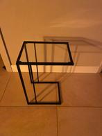 Laptoptafel metaal met glas, Computers en Software, Laptoptafels, Ophalen, Zo goed als nieuw