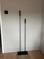 Zwarte Kaarsenstandaarden Set, Huis en Inrichting, Woonaccessoires | Kandelaars en Kaarsen, Ophalen, Zwart, Zo goed als nieuw