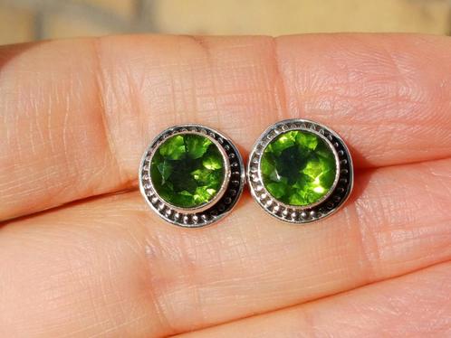 Vanoli 925 zilveren oorbellen oorknopjes met peridot, Sieraden, Tassen en Uiterlijk, Oorbellen, Nieuw, Knopjes of Stekers, Zilver