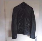 Zacht lederen leren leer biker jack jas maat 52 54 l xl, Maat 52/54 (L), Zwart, Ophalen of Verzenden, Zo goed als nieuw