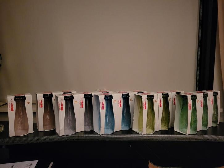Coca-Cola Glazen McDonald's 125 Jaar Jubileum, Verzamelen, Glas en Borrelglaasjes, Nieuw, Frisdrankglas, Ophalen