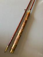 Antieke 2-delige splitcane hengel, 2.22m., Watersport en Boten, Ophalen, Gebruikt, Werphengel