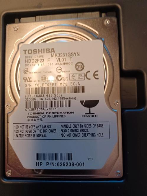 TOSHIBA MK3261GSYN  harddisk 2.5'' NIEUW, Computers en Software, Harde schijven, Nieuw, Laptop, Intern, HDD, SATA, Ophalen of Verzenden