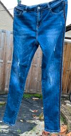 Blauwe ripped jeans van Monday Premium met bies maat 40., Blauw, Ophalen of Verzenden, W30 - W32 (confectie 38/40), Monday Premium