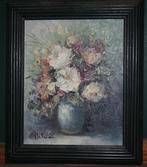 Vaas met bloemen van de schilder Helman, Ophalen of Verzenden