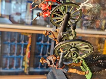 Amerikaanse Burgeroorlog. . Confederate artillerie team. beschikbaar voor biedingen