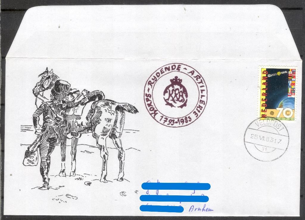 Korps Rijdende Artillerie 1793-1983, Verzenden, Envelop