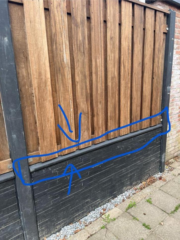 Nieuwe Betonnen Afdekkap Gecoat 3x, Tuin en Terras, Schuttingen, Nieuw, Overige materialen, 1 tot 2 meter, Minder dan 3 meter