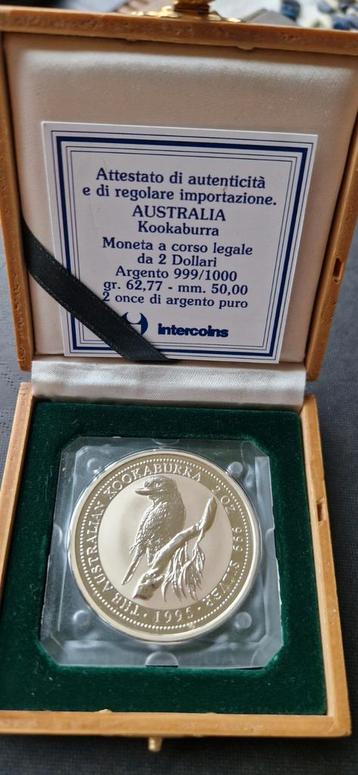 2oz Australian Kookaburra 1995 Zilver beschikbaar voor biedingen