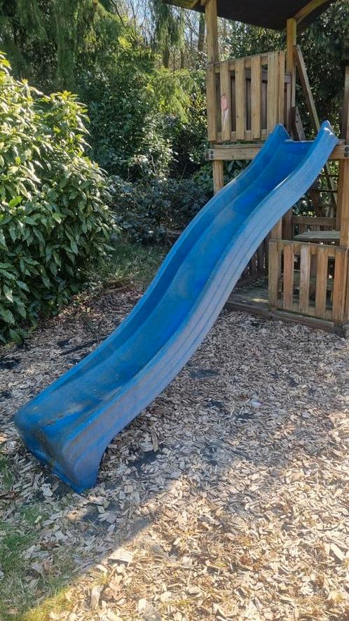 Glijbaan en stuur voor speelhuis, Kinderen en Baby's, Speelgoed | Buiten | Speeltoestellen, Zo goed als nieuw, Glijbaan, Ophalen