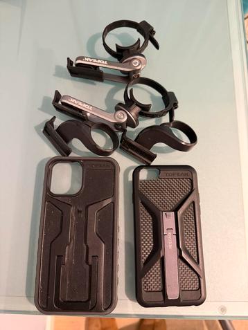 4x Topeak Ridecase fiets telefoon houder + Apple Iphone case beschikbaar voor biedingen