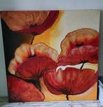 Klaprozen 1mx1m, Huis en Inrichting, Woonaccessoires | Schilderijen, Tekeningen en Foto's, Ophalen of Verzenden, Schilderij, 75 cm of meer