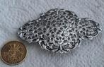 Zilveren broche...mooi groot model...jaren 70., Ophalen of Verzenden, Zo goed als nieuw, Zilver, Zilver