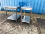 diverse Kleine RVS  bijzettafels, Ophalen, Minder dan 55 cm, Metaal of Aluminium, Rond