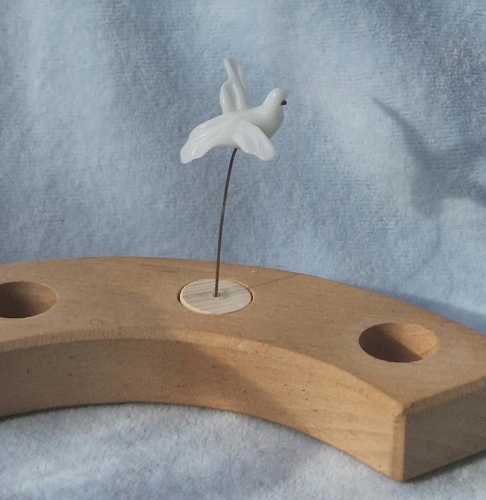 Jaarring steker duif duifje vogel Pinksteren Vrije School, Verzenden, Nieuw, Overige materialen, Minder dan 25 cm