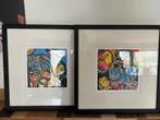 2 zeefdrukken van Fabian, Antiek en Kunst, Kunst | Litho's en Zeefdrukken, Ophalen of Verzenden
