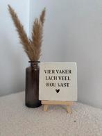 Tegel met tekst. 10x10, Huis en Inrichting, Ophalen of Verzenden, Zo goed als nieuw