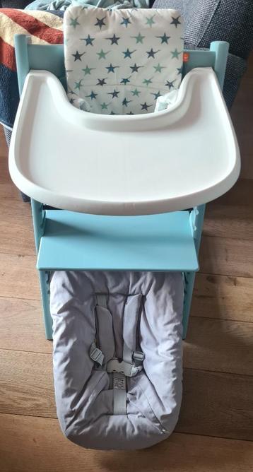 Hele mooie complete aqua blauw stokke tripp trapp uit 2017 beschikbaar voor biedingen