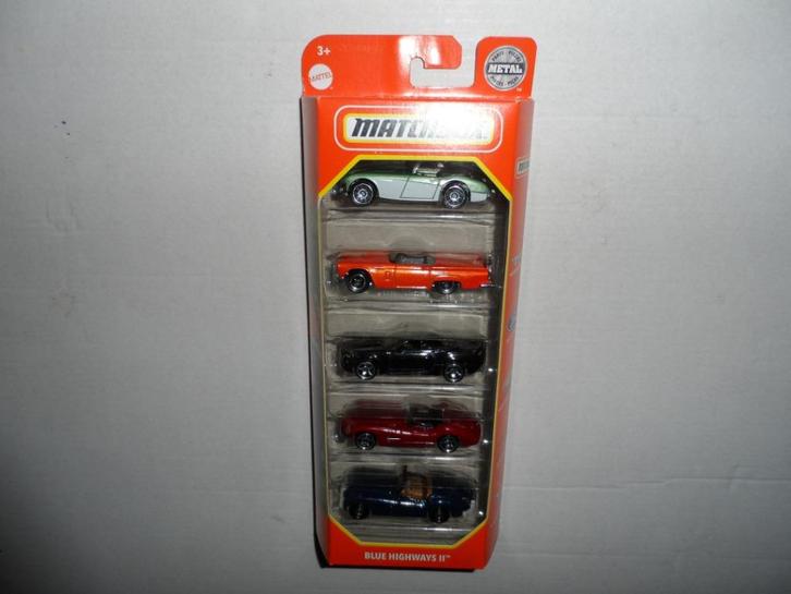 Matchbox 5 Pack - Blue Highways II (2021) 1:64 D7, Hobby en Vrije tijd, Modelauto's | Overige schalen, Nieuw, Auto, Ophalen of Verzenden