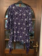 Paarse Blouse met Bloemenprint - Maat L, Ophalen of Verzenden, Zo goed als nieuw, Maat 38/40 (M), Paars