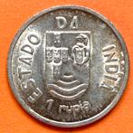 Portugees India 1 Rupia 1935 zilver - kwaliteit!, Ophalen of Verzenden, Zilver