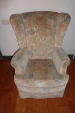 Dames fauteuil met oren stof Vintage, Retro., Ophalen, Minder dan 50 cm, Gebruikt, Minder dan 75 cm
