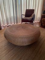 Vintage Franse Design Rotan Salontafel circa 1990, Huis en Inrichting, Tafels | Salontafels, Ophalen, Zo goed als nieuw, Rond