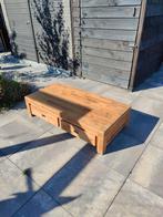 Teak salon tafel afm.140 x 0.70 x 0.34, Huis en Inrichting, Tafels | Salontafels, Gebruikt, 100 tot 150 cm, Teakhout, Minder dan 50 cm