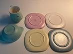 Vintage pastel servies jaren ‘50/“60, Gebruikt, Ophalen of Verzenden, Overige stijlen, Kop(pen) en/of Schotel(s)