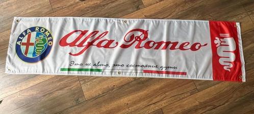 ALFA ROMEO BANNER 45X180 MET BEVESTIGGINGS OGEN MOOIE KLEUR, Auto diversen, Wieldoppen, Nieuw, Ophalen of Verzenden